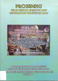 Image of Prosiding Gelar Budaya Spiritual Dan Kepercayaan Komunitas Adat
