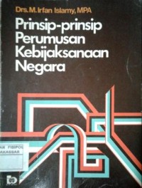 Image of Prinsip-Prinsip Perumusan Kebijaksanaan Negara