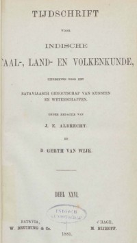 Image of Tijdschrift: Indische Taal-, Land- En Volkenkunde D.XXVI 1881