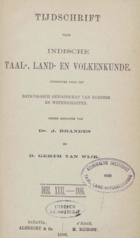 Image of Tijdschrift: Indische Taal-, Land- En Volkenkunde D.XXXI 1886