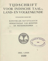 Image of Tijdschrift: Indische Taal-, Land- En Volkenkunde D.LXXIX 1939