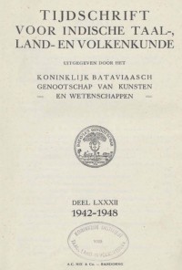 Image of Tijdschrift: Indische Taal-, Land- En Volkenkunde D.LXXXII 1942-1948
