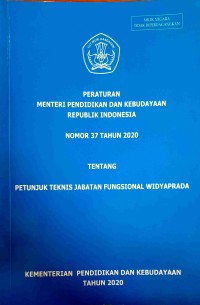 Image of Peraturan Menteri Pendidikan dan Kebudayaan Republik Indonesia Nomor 37 Tahun 2020 Tentang Pentunjuk Teknis Kabatan Fungsional Widyaprada