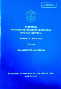 Image of Peraturan Menteri Pendidikan dan Kebudayaan Republik Indonesia Nomor 41 Tahun 2020 Tentang Layanan Informasi Publik