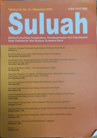 Image of Suluah Vol. 23 No. 1: Media Komunikasi Kesejarahan, Kemasyarakatan, dan Kebudayaan
