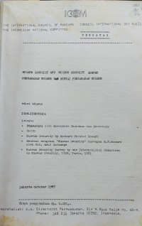 Image of Museum Security And Museum Security Survey: Pengamanan Museum Dan Survai Pengamanan Museum
